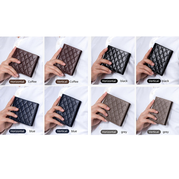 BUFF CAPTAIN 0204 Men Leather Horizontal And Vertical Wallet First-Layer Cowhide Anti-Theft Brush Card Clamp, Classic Coffee (Horizontal), Cool Blue (Horizontal), Luxury Gray (Horizontal), Wisdom Black (Horizontal), Classic Coffee (Vertical)�����������...