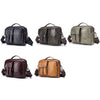 BULL CAPTAIN 036 Men Leather Shoulder Bag Retro First-Layer Cowhide Messenger Bag, Black, Iron Blue, Beige, Brown, Yellow Brown