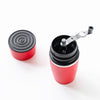 Portable Coffee Beans Grinder Home Hand-Cranked Coffee Machine Stainless Steel Grinder, Hand-Cranked (Red)