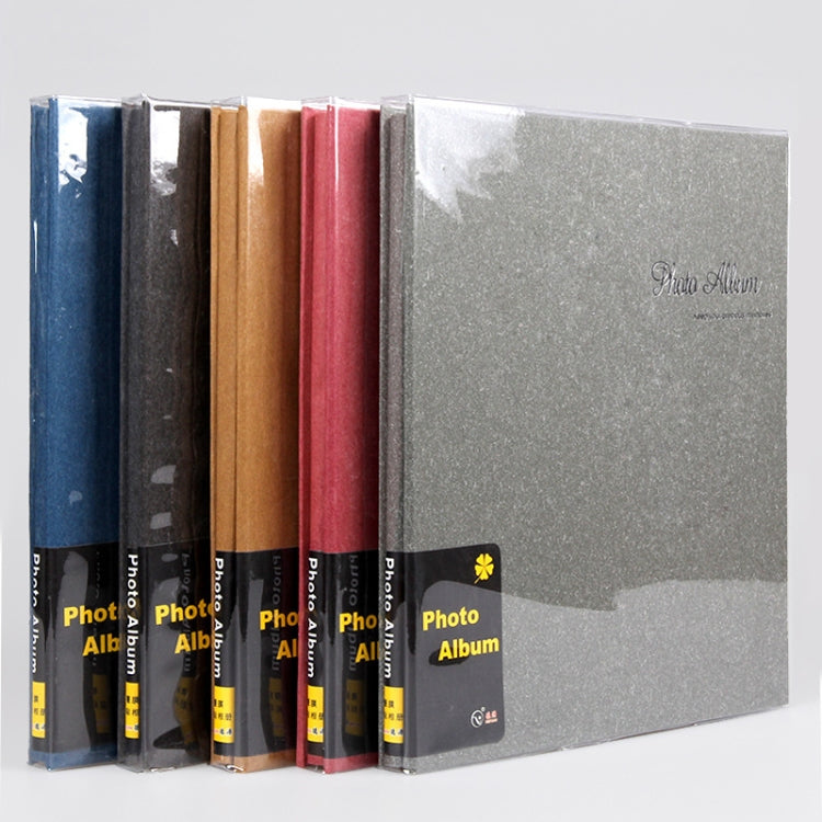 12 Inch 40 Pages Laminated Photo Album Sticky Retro DIY Photo Album, Gray, Blue, Black, Red, Yellow