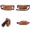 6467 Men Multifunctional Leather Waist Bag Outdoor Sports Diagonal Chest Bag, 6467
