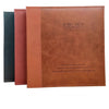12 Inch 20 Pages/40P PU Leather Photo Album Self-Adhesive Souvenir Album DIY Laminated Photo Album, Black, Brown, Jujube Red