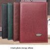 6 Inch 240 Sheets Leather Cover Photo Album Family Memorial Album Interstitial Album, Red, Green, Black, Dark Brown
