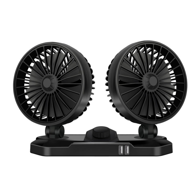 F558 With USB Mobile Phone Charging Car Fan 12/24V Car Truck Double