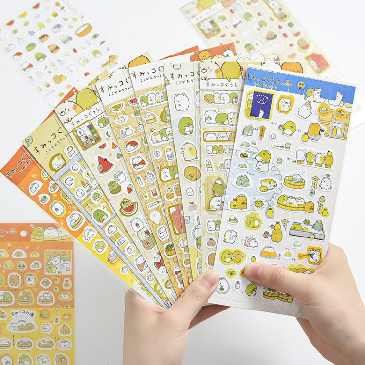 10pcs RBJLT Corner Plane Stickers Account Diary Decoration Hot Stamping Cartoon Stickers