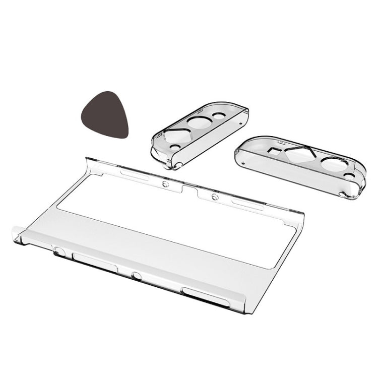 DOBE TNS-1133B Host Protection Kit + Left And Right Handle Crystal Anti-Fall Protection Cover For Switch OLED