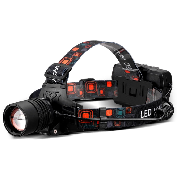 T40 P50 Lamp Beads Headlight USB Rechargeable Zoom Outdoor Strong Headlight,Specification:, Without Battery
