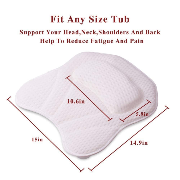 Machine Washable Mesh Cloth 3D Wave Bathtub Pillow Bathroom Bath Headrest, 3D Wave Bathtub Pillow