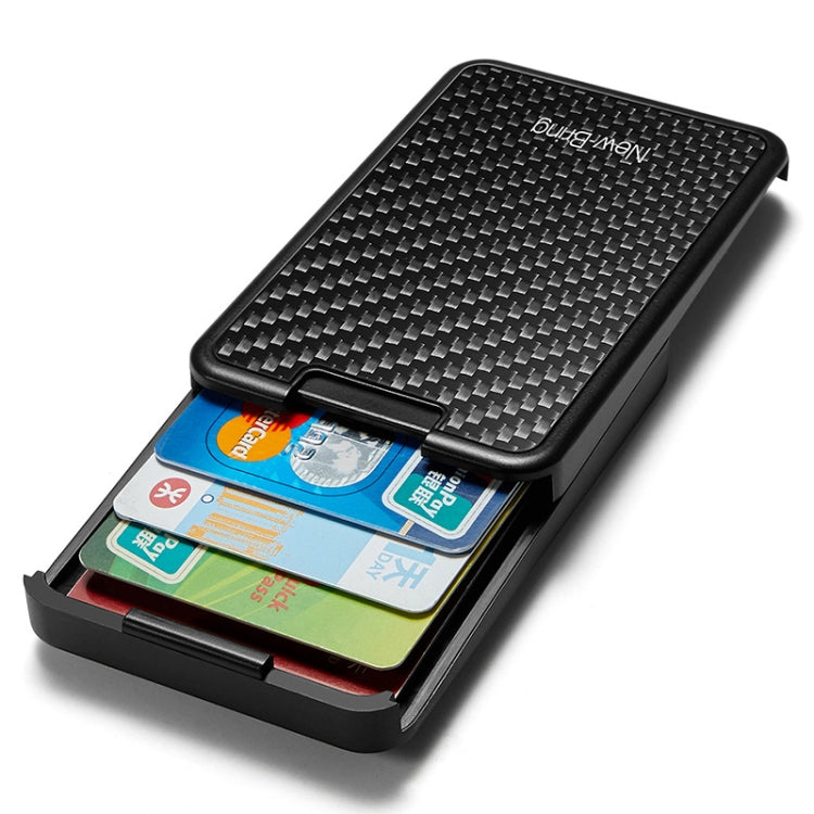 New-Bring  Carbon Fiber Metal Card Holder Male Personality Card Holder Anti-Theft  RFID Ultra-Thin Small Card Box, RFID Card Box
