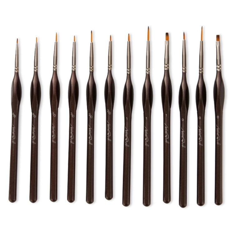 12 PCS/Set  Painting Triangle Rod Two-Color Nylon Hair Hook Line Pen Watercolor Brush Pen Art Supplies, Watercolor Brush Pen