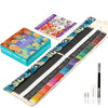 72 Colors Colored Pencils Set Hand-Painted Graffiti Colored Pencils, With Roller Shutter Pencil Case