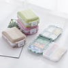 6 PCS C1617 Portable Dispensing Sealed Pill Box Wheat Straw Large-capacity Storage Box