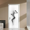 2 PCS/Set Silhouette Door Art Decor Home Creative DIY 3D Door Stickers Pattern for Wall Room Home Door Decor Decoration, 3D Door Sticker