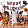 Halloween Balloon Set Blood Color Banner Three-Dimensional Ghost Party Decoration, Blood Deskcloth Set, Pumpkin Tablecloth set, Honeycomb Ball 1, Honeycomb Ball 2