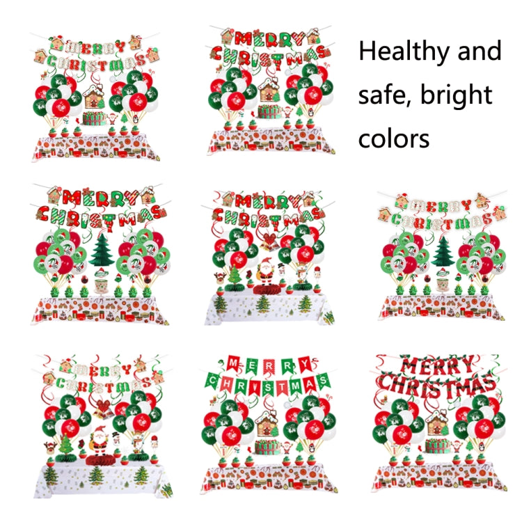 Christmas Decoration Party Latex Aluminum Film Balloon Set, Style:, Color Lamp Candy Fruit House, Candy Fruit House Strange Jamming