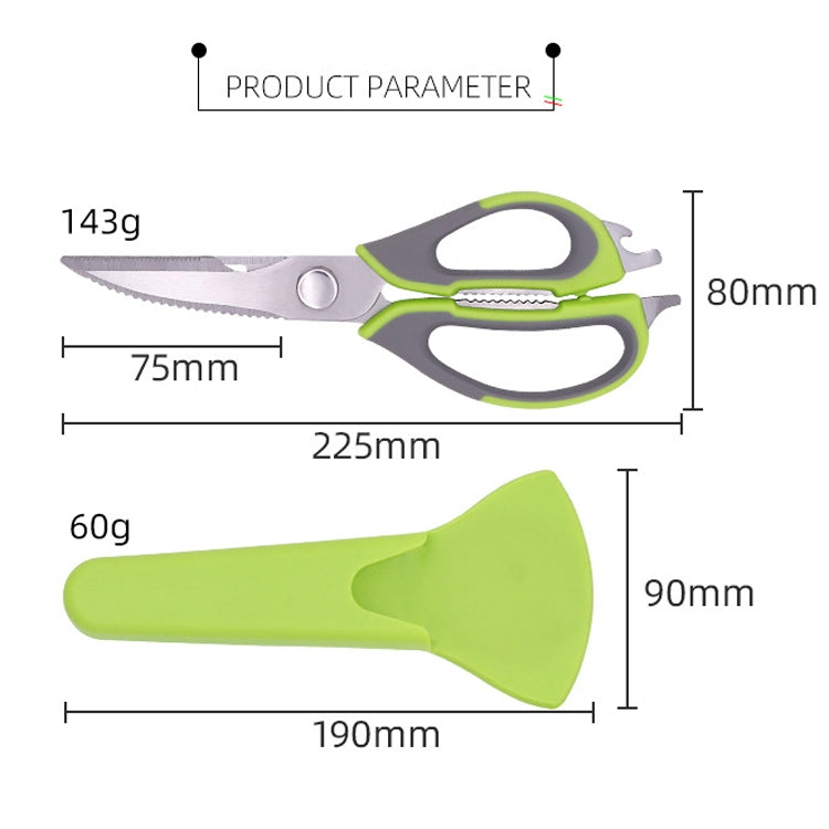 Detachable Magnetic Stainless Steel Household Kitchen Food Scissors, Random Color Delivery