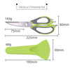 Detachable Magnetic Stainless Steel Household Kitchen Food Scissors, Random Color Delivery