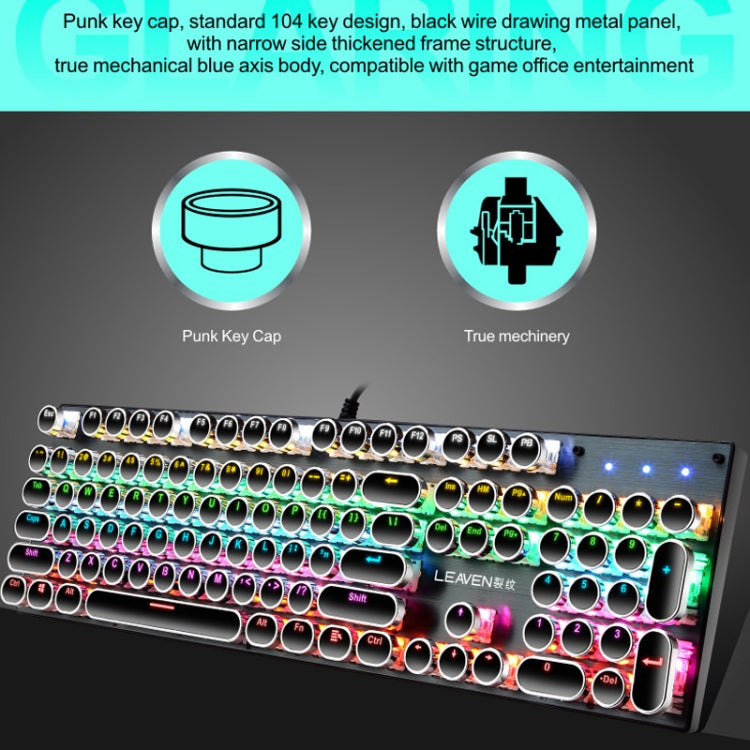 104 Keys Green Shaft RGB Luminous Keyboard Computer Game USB Wired Metal Mechanical Keyboard, Cabel Length:1.5m, Style:, Ordinary Version (Black), Ordinary Version (White), Double Imposition Version (White Pink), Double Imposition Version (Pink White)�...