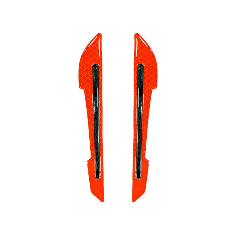 4 Sets Car Reflective Sticker Door Border Anti-Collision Strip Leaf