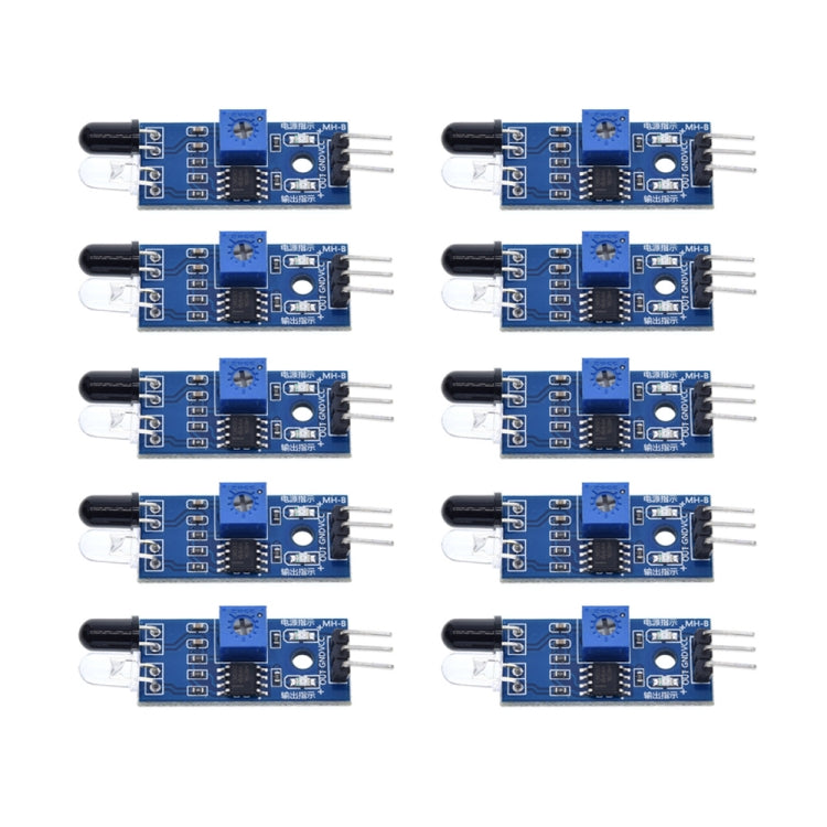 10 PCS Infrared Smart Car Obstacle Avoidance Sensor Photoelectric
