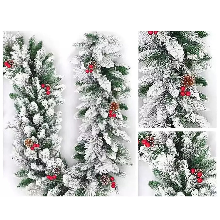 Christmas Decoration Door Hanging Long Flocking Rattan, 2.7 Meters