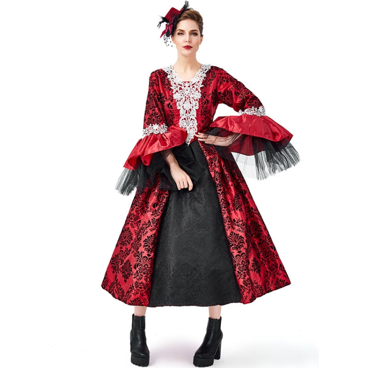 PS1972 Halloween Costume Adult Retro Lace Palace Dress, L, XL
