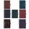 A5 Cowhide Retro Loose-Leaf Notebook Diary Office Business Simple Notepad Crazy Horse Leather Handbook, Brown, Ink Green, Blue, Black, Coffee, Wine Red, Purple