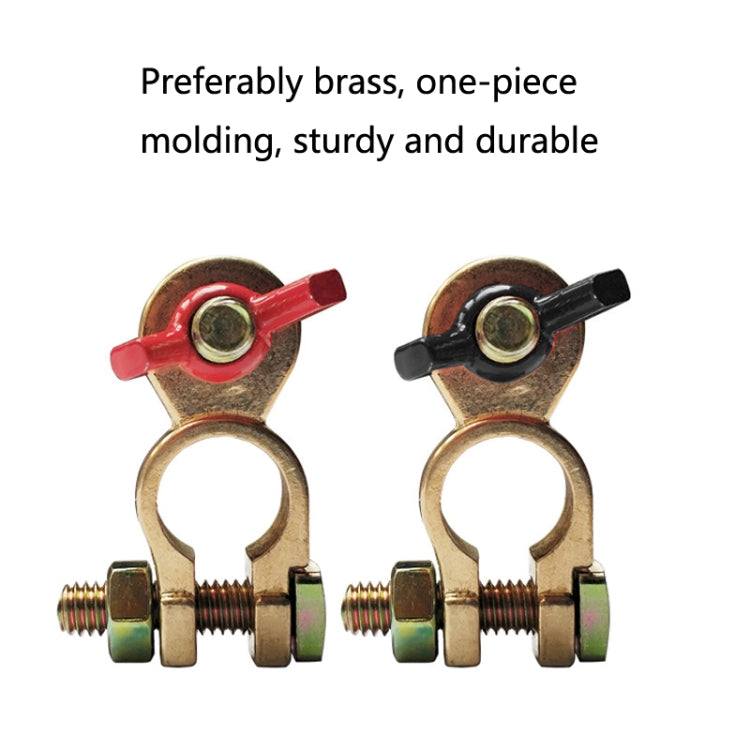 1 Pair T018 Automobile General Brass Battery Clamp Battery Connector Cable Connector, T018