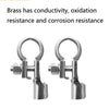 1 Pair T007 Brass Plating Tin Car Battery Pile Head Battery Terminal Connector Cable Junction Head, 1 Pair T007