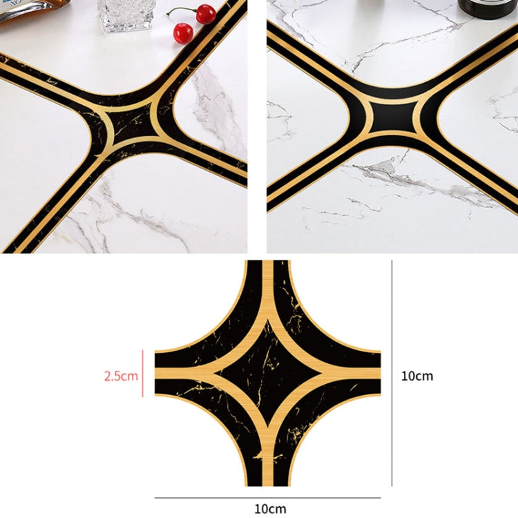 Gap Beautification Moisture-Proof Wear-Resistant Floor Stickers, Black Gold, Black