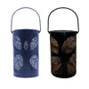 Outdoor Garden Solar LED Wrought Iron Hollow Portable Light, Leaves Black