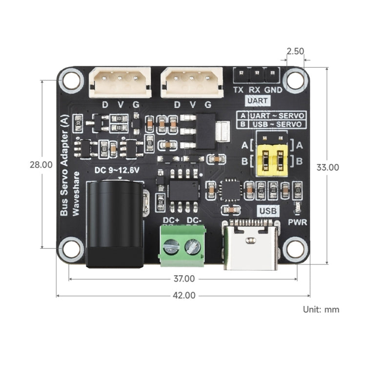 Waveshare 25514 Serial Bus Servo Driver Board, for ST/SC Series Serial Bus Servos, 25514
