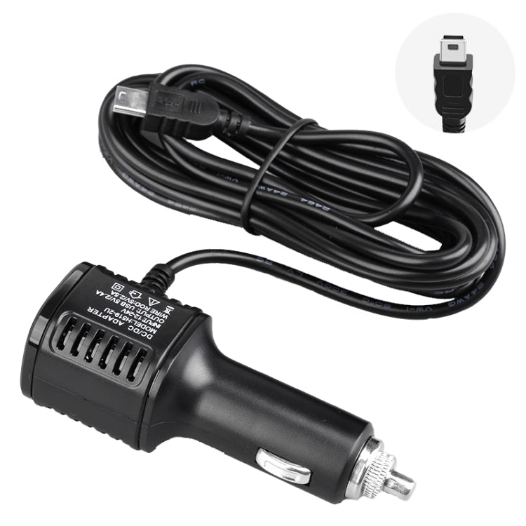 H519 Car Charger Driving Recorder Power Cord Dual USB With Display