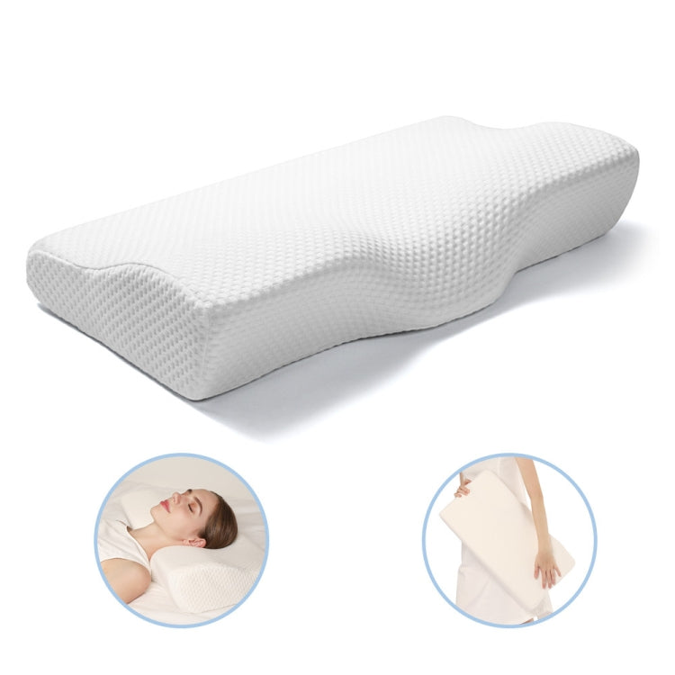 LD-007 Space Memory Foam Butterfly Pillow Sleep Neck Pillow, 61×35×11/6.5cm