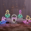 LED Neon Light Festive Atmosphere Decoration Lights Bar Shop Decoration Lights, Witch Hat, Broom Witch, Round Bottle, Long Bottle, Skull, Candy, Boo, Bat, Eye