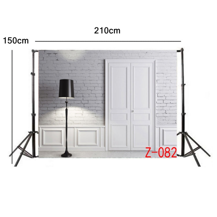 2.1m x 1.5m 3D Anchor Live Room Photo Studio Background Cloth, Door & Standing lamp