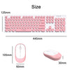 T-WOLF TF770 Mechanical Feel Wireless Gaming Keyboard And Mouse Set, Pink, Blue