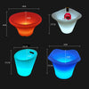 ES-IC014 Waterproof LED Luminous Ice Bucket For Bars, US Plug, ES-IC014 27x27x30cm, ES-IC01434x34x27cm, ES-IC014 31x29x34cm, ES-IC014 30x30x16cm