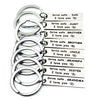 10 PCS C1010 Drive Safe Stainless Steel Tag Keychain, 10x40mm