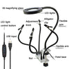 LED Lamp Magnifying Glass 360-Degree Adjustable Welding Table, SN5USB, SS7BK-BK, T-SS5L-BK9