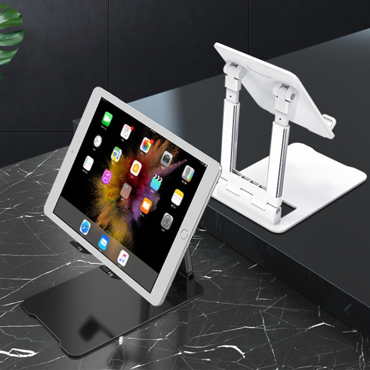 Desktop Foldable Liftable Anti-Skid Mobile Phone And Tablet Stand, Black, White