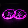 1 Pair 68mm LED Smart Light-Emitting Coaster Light Car Cup Slot