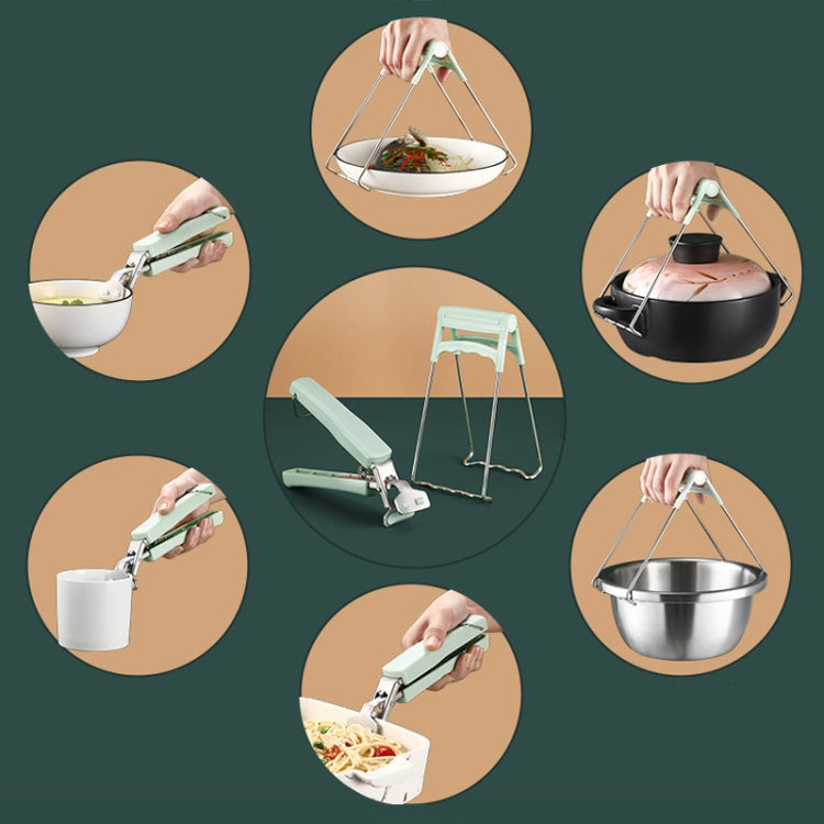 Kitchen Anti-scald Heat Insulation Clip, Specification: Disk Clip (Shallow Green), Bowl Clip, Disk Clip (Blue)