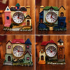 Castle Alarm Clock Home Desktop Decoration, Pink, Blue, Light Green, Brown