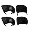 1 Pair Mesh Linen Car Adhesive Curtain Sunshade, Rear window 126x80cm, Front window 140x92cm