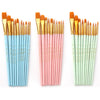 Zhuting Multifunctional Matte Nylon Wool Watercolor Brush Set, 10 PCS/Set Sky Blue, 10 PCS/Set Ice Cream Pink, 10 PCS/Set Mesh Green