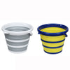Home Outdoor Portable Folding Silicone Bucket, Gray 10 Liters