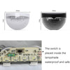 N760B 6 LEDs Outdoor Solar Water Drop Two-color Fence Light, White Shell, Black Shell