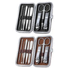 Stainless Steel Nail Trimming Grooming Set, Black, Dark Brown