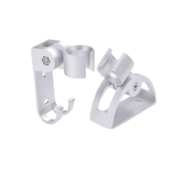 Space Aluminum Shower Base Bracket, With Hook, Curved Seat